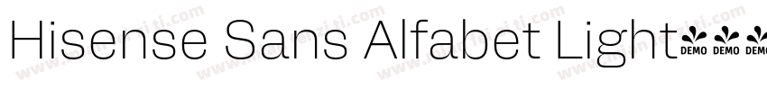 Hisense Sans Alfabet Light字体转换